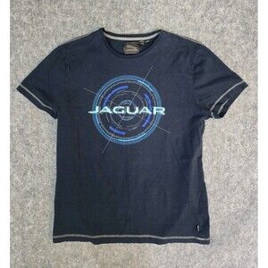 Jaguar Racing Formula Men's Sz M Graphic Logo Blue T Shirt Contrasting Stitch